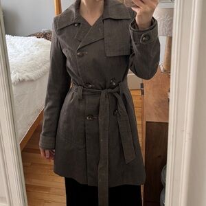 ASOS Charcoal Belted Trench Coat